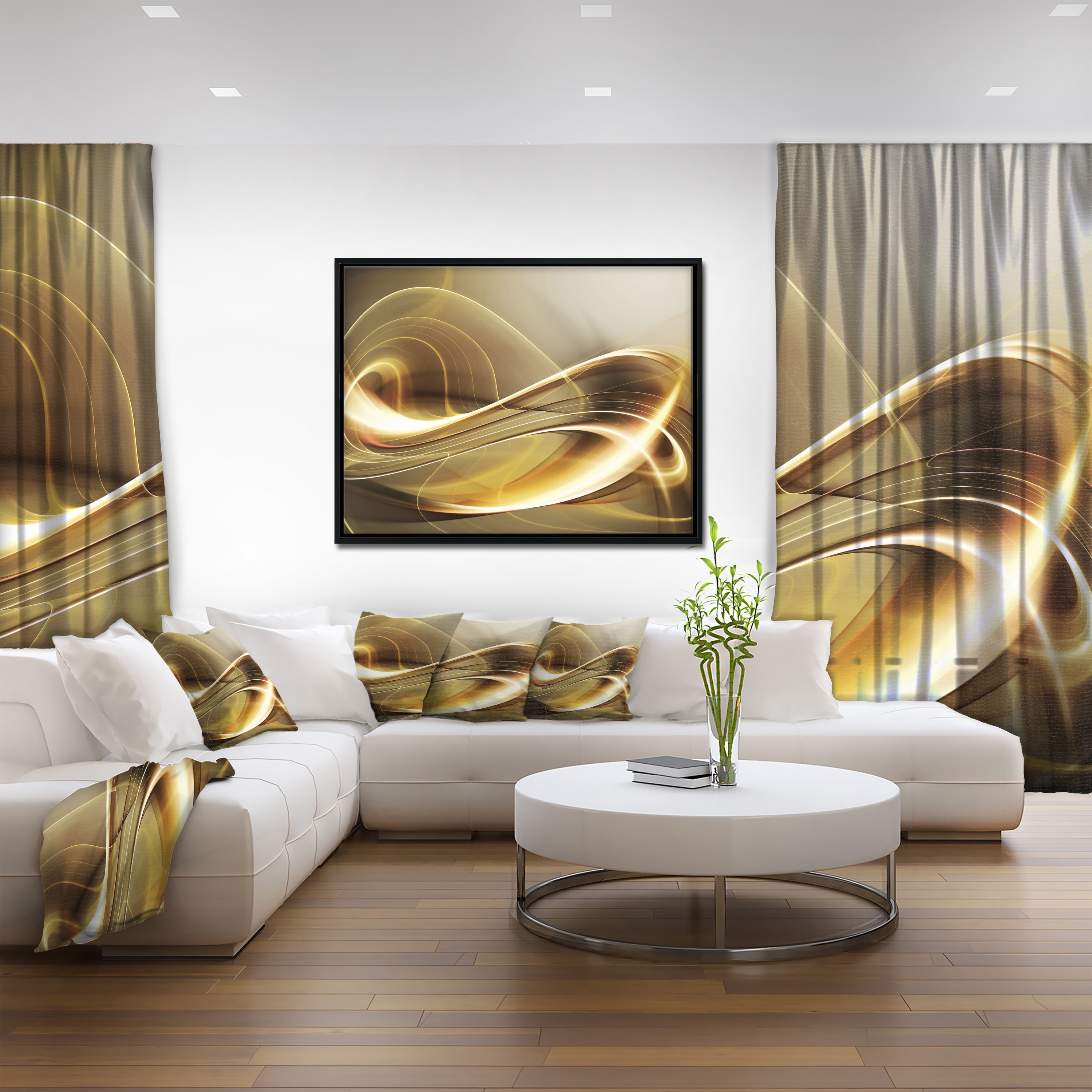 Designart "Elegant Modern Sofa" Large Abstract Framed Canvas Art