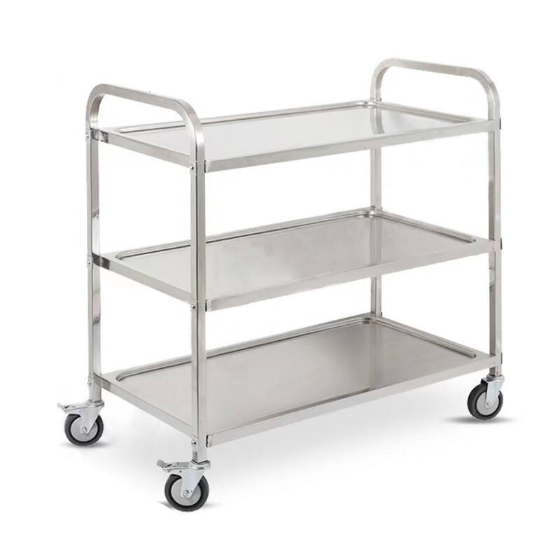 3 Tier Stainless Steel Utility Cart, 32.6*29.5*15.7 inch