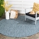 preview thumbnail 50 of 177, SAFAVIEH Courtyard Jonell Indoor/ Outdoor Patio Backyard Rug 4' Round - Navy/Grey