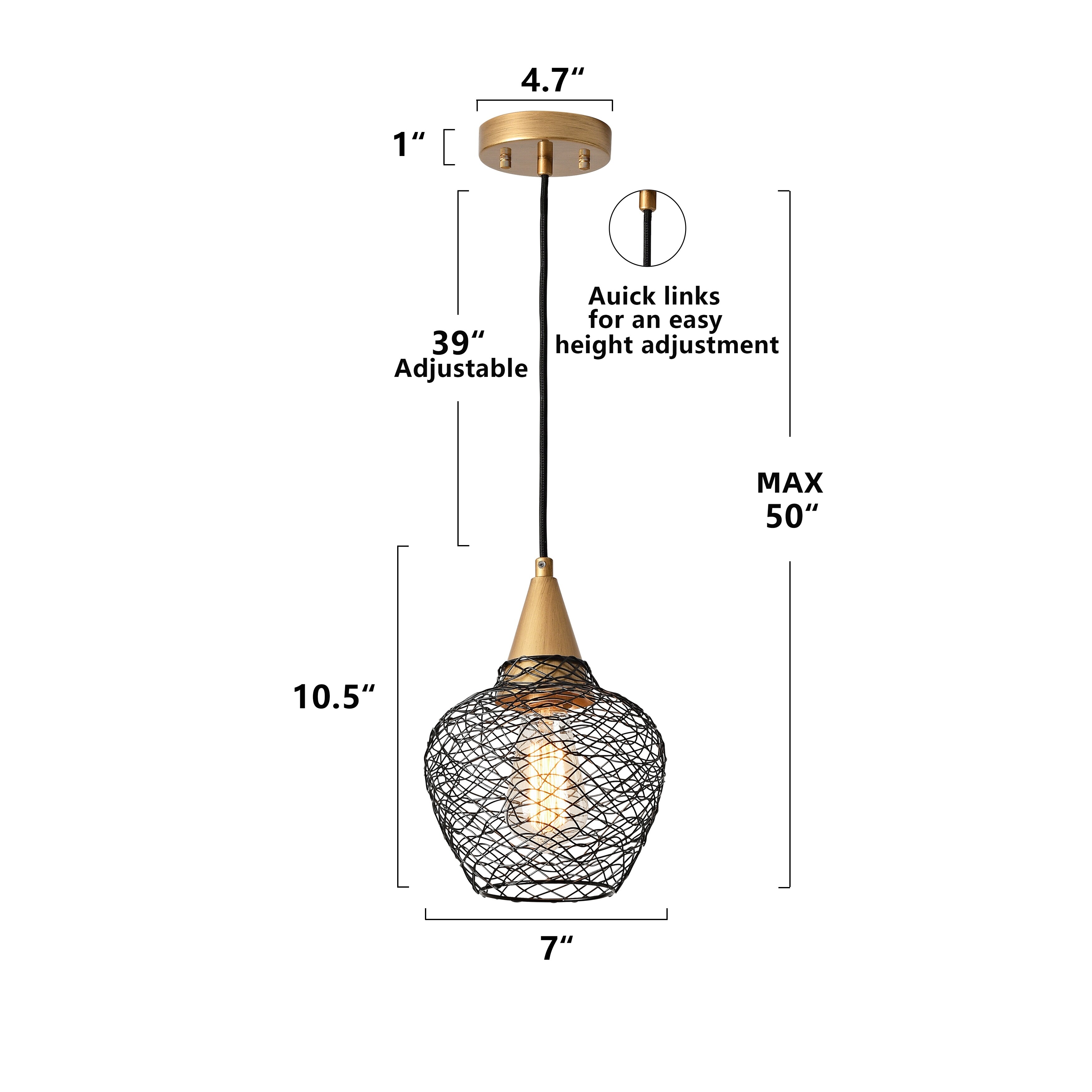 Amazon.com: Chandeliers, Japanese Retro Brass Pendant