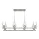 preview thumbnail 3 of 19, Hunter Hartland 8-Light Linear Chandelier - Dining Room, Kitchen Island - Modern Farmhouse, Industrial, Contemporary