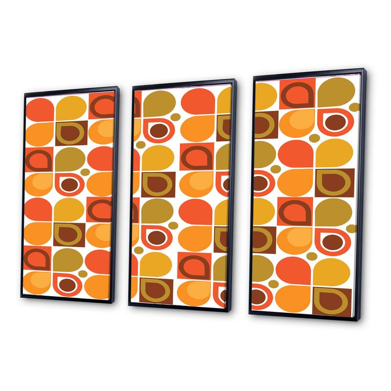 Designart "Abstract Retro Geometric Pattern VI" MidCentury Modern