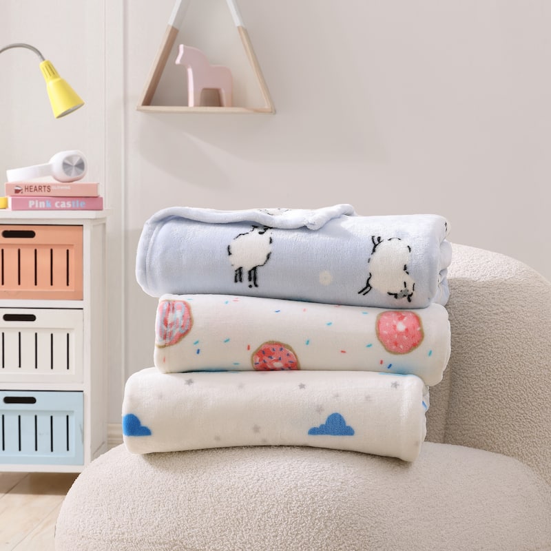 Poppy & Fritz Kids Novelty Plush Cozy Throw Blankets