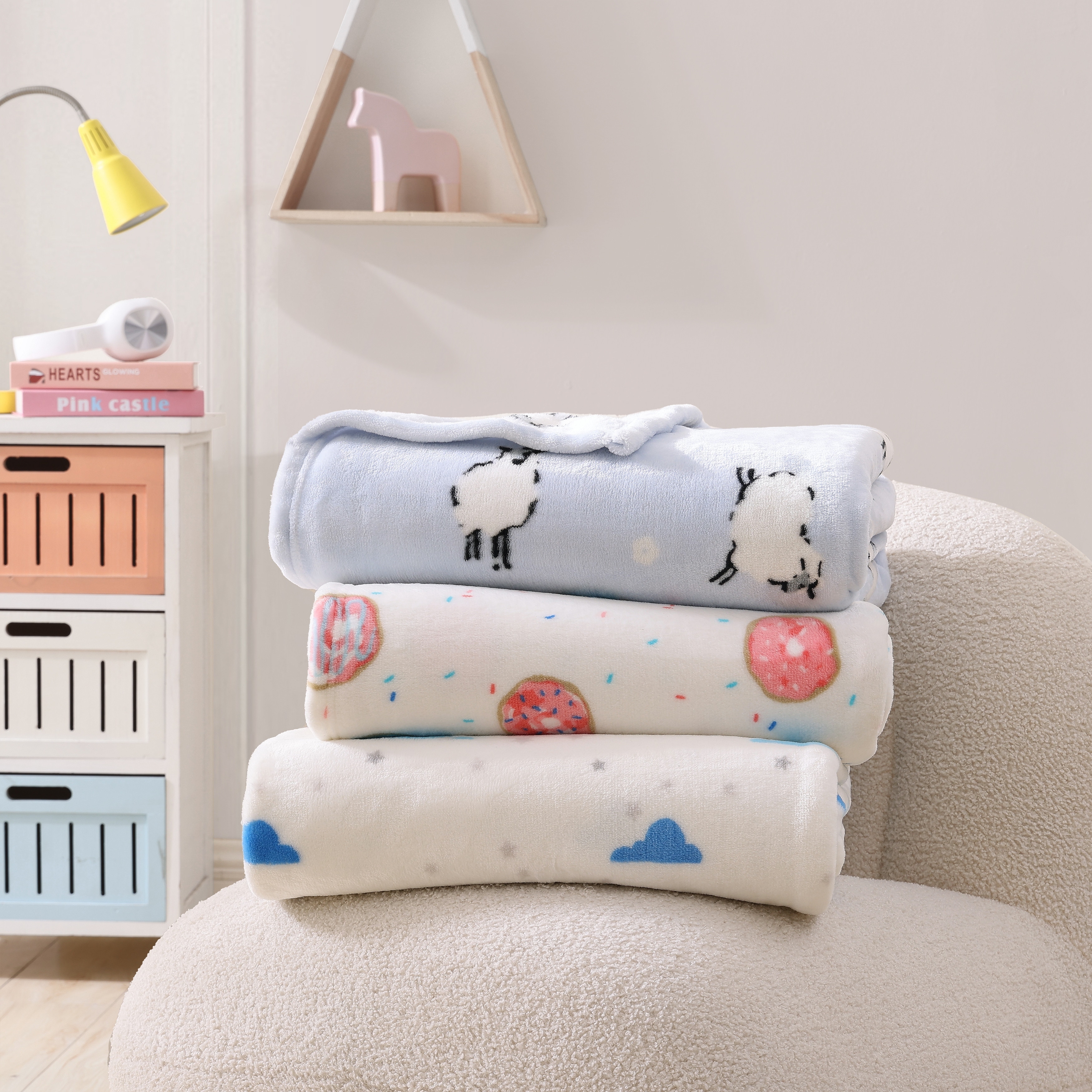 Poppy & Fritz Kids Novelty Plush Cozy Throw Blankets