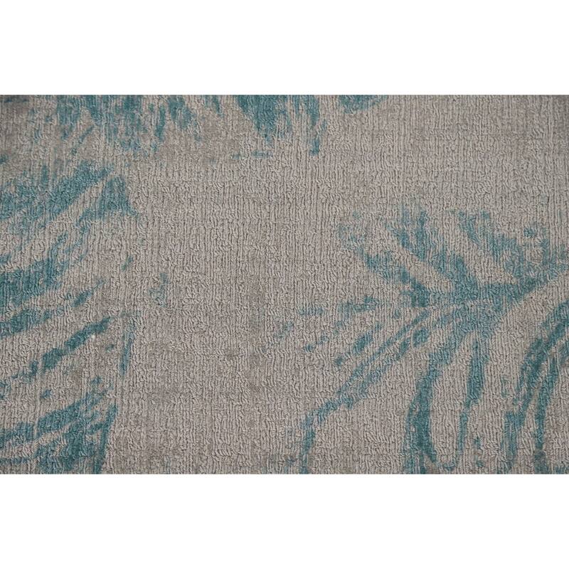 Hand Knotted Oriental 100% Wool Carpet Modern All-Over Beige & Ivories Abstract Area Rug - 8' 0'' X 6' 3''