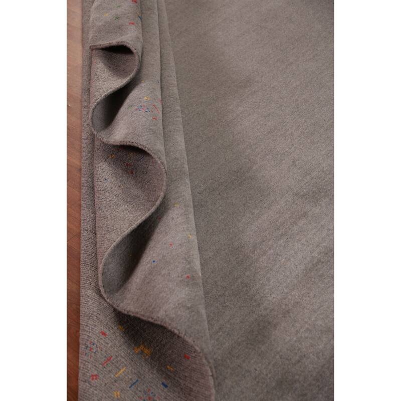 Tribal Gabbeh Indian Area Rug Handmade Oriental Wool Carpet - 8'2" x 9'10"