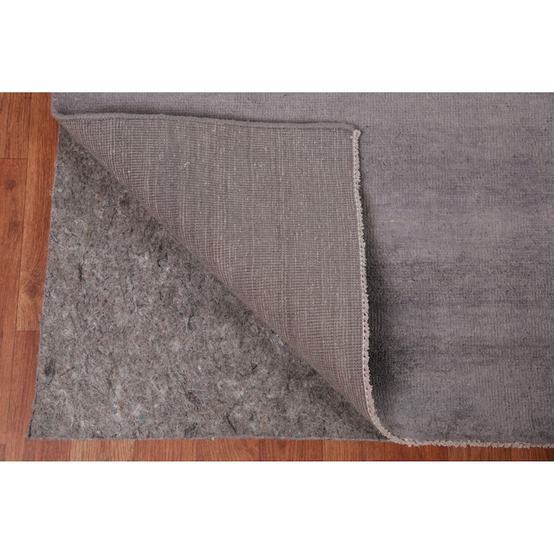 Vegetable Dye Solid Gabbeh Persian Large Rug Hand-Knotted Wool Carpet - 10'8" x 13'10"