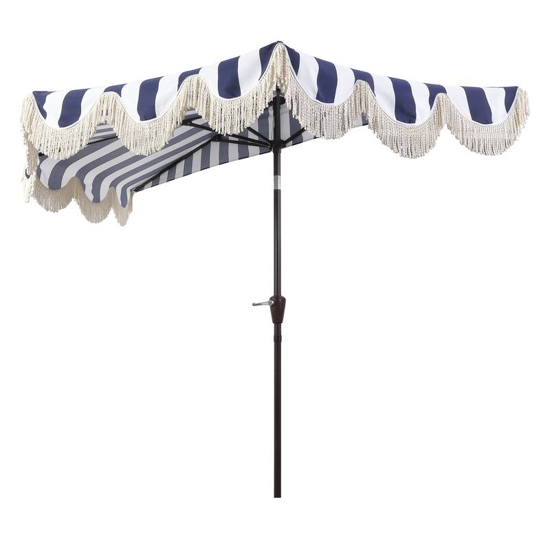 9ft Half Market Umbrella, Scalloped, Crank, Tilt, UV, by JONATHAN Y