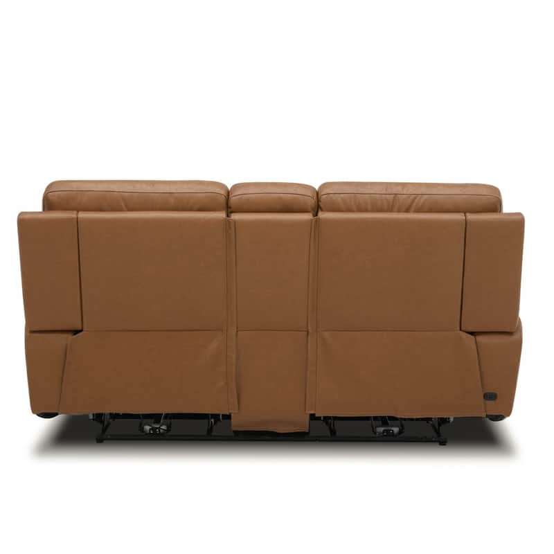 Cooper Leather Dual Power Reclining Loveseat with Console