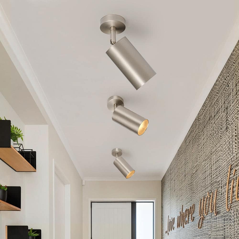 Modern Brass 1-Light Ceiling Spotlight - Adjustable