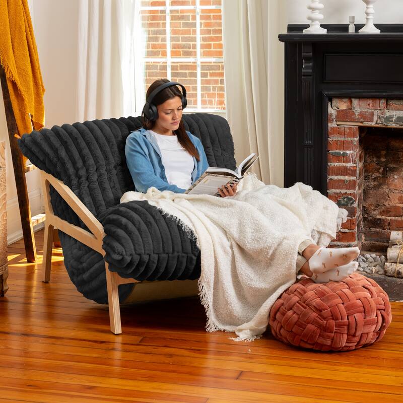 Pillow Saxx Dream Lounger with Wood Frame - 3-in-1 Bean Bag