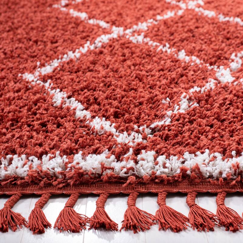 SAFAVIEH Pro Luxe Shag Dile Moroccan Tassel 2.4-inch Thick