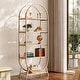preview thumbnail 11 of 16, 5 Tiers Arched Bookcase Bookshelf, 70.8 Inches Tall Storage Shelves with Metal Frame
