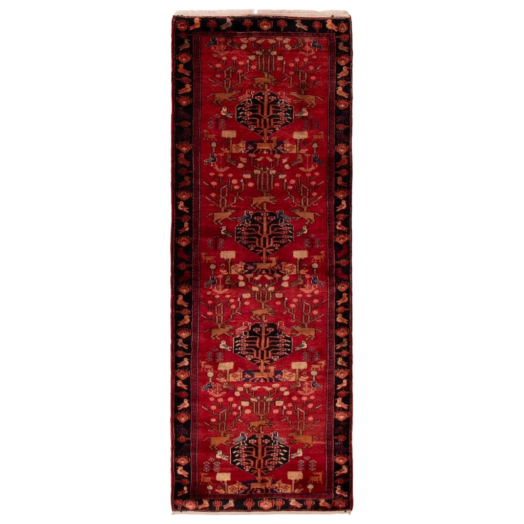 ECARPETGALLERY Hand-knotted Anadol Red Wool Rug - 3'8 x 10'0