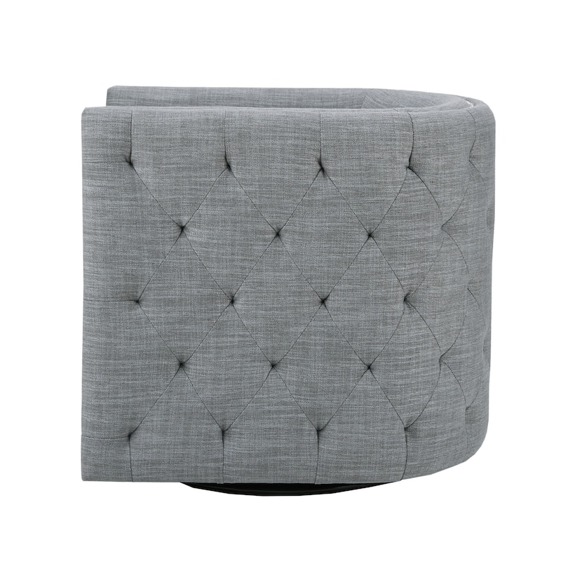 Madison Park Wilmette 360-degree Tufted Barrel Swivel Chair