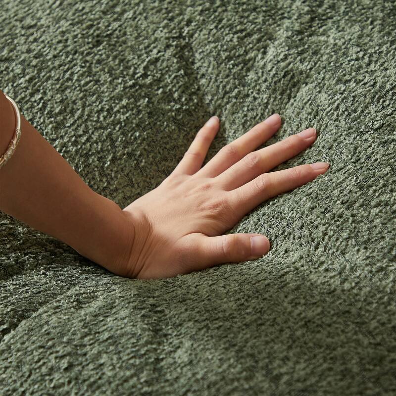 Curved Sectional Sofa with L-Shape Chaise, Chenille Upholstered Boneless Cloud Sofa, Modular 4 Seat Corner Sofa with Cushions