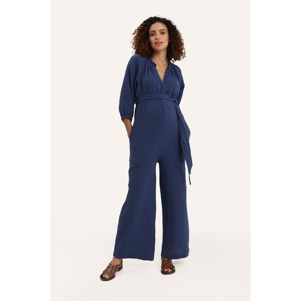 slide 2 of 10, Alma Nursing Jumpsuit Extra Large - Blue