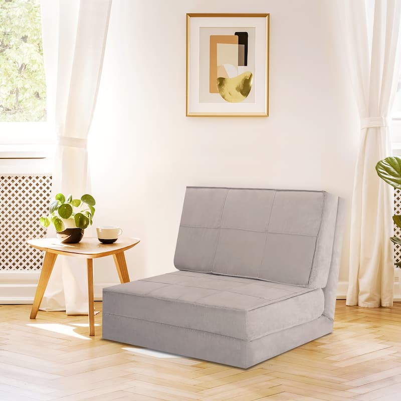 Costway Convertible Fold Down Chair Flip Out Lounger Sleeper Bed Couch