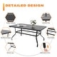 preview thumbnail 6 of 26, Outdoor Dining Set, Iron Finish, Black with Gold Speckles