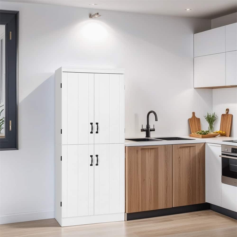 Kitchen Pantry,Tall Freestanding Storage Cabinet,6-tier Shelving
