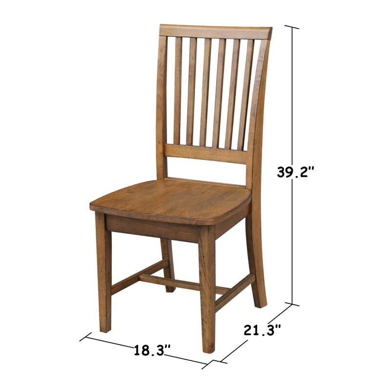 Solid Wood Mission Dining Side Chairs - Set of 2