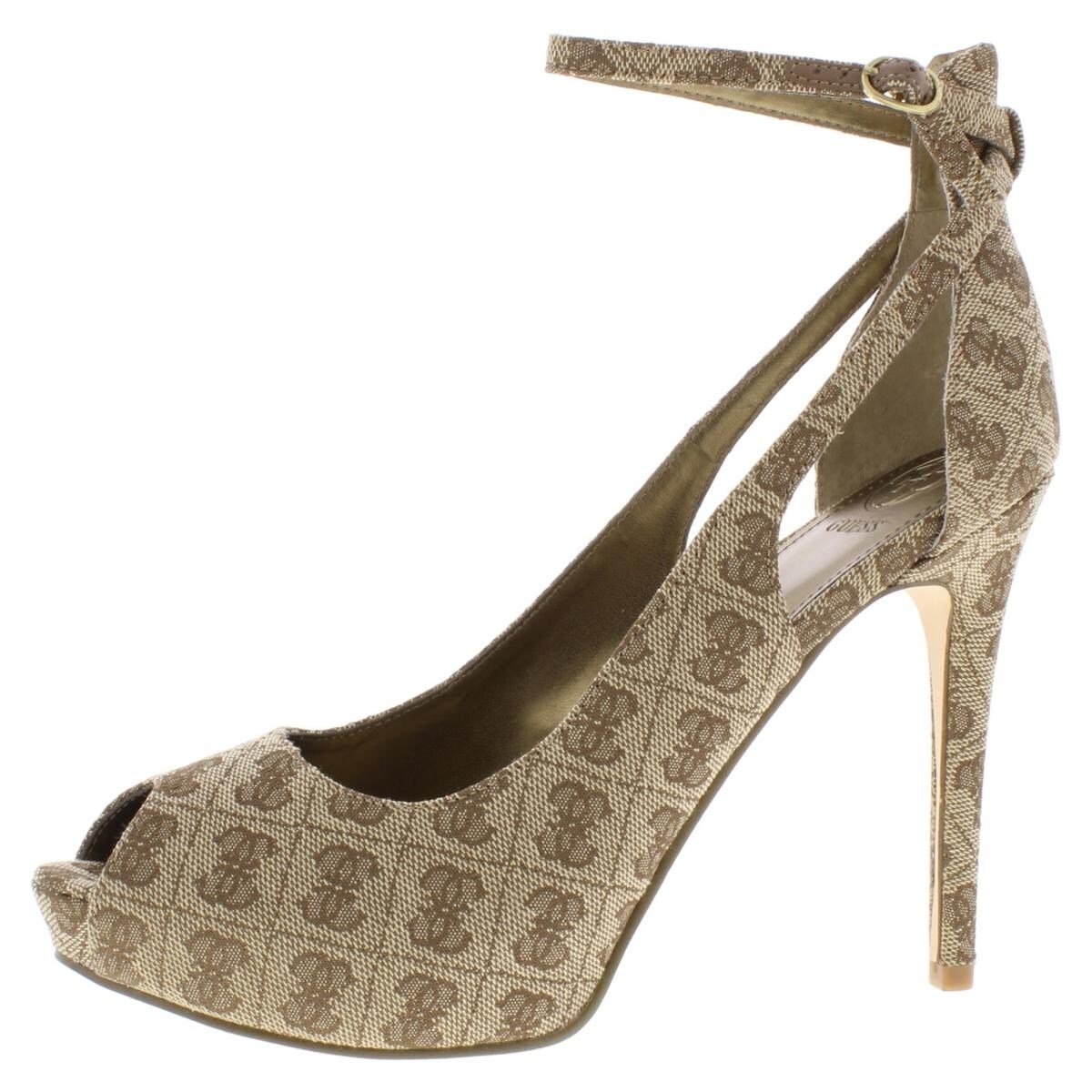 guess peep toe heels