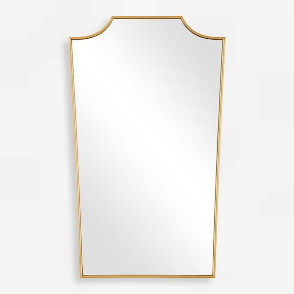 slide 2 of 7, Feminine Silhouette Rectangular Framed Wall Mirror - 40" - Antique Gold Leaf Finish