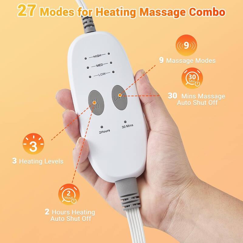 20"x24" Electric Neck Shoulder Heating Pad with Massaging Vibrations for Best Winter Gifts