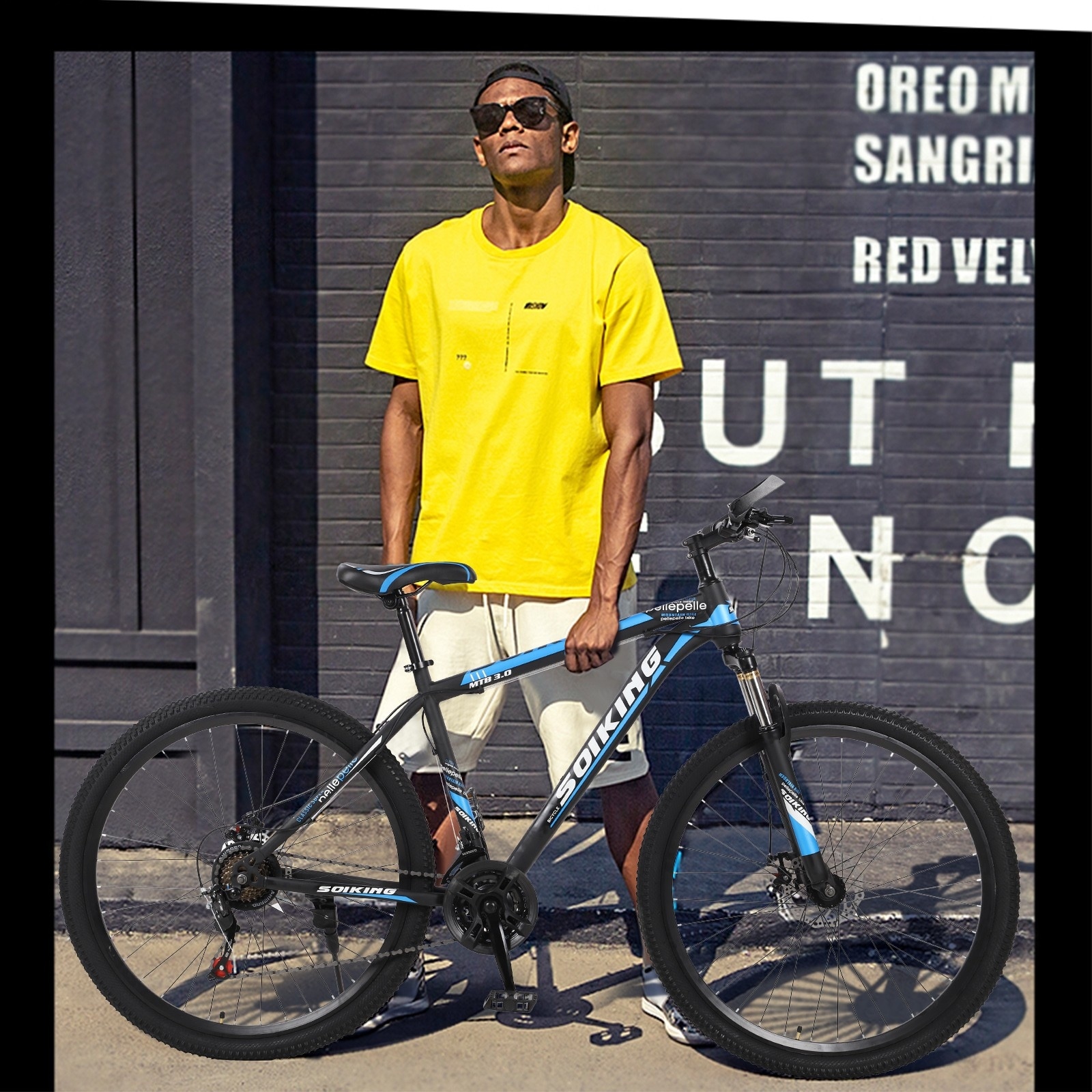 29 Inch 21 Speed High Carbon Steel Front And Rear Disc Brake Mountain Bike Bed Bath Beyond 36884244