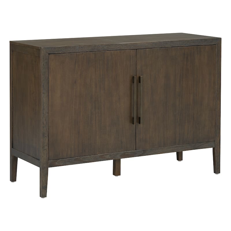 Farmhouse Sideboard Cabinet, Stylish Pine Veneer Design with Double Doors and Adjustable Feet for Storage