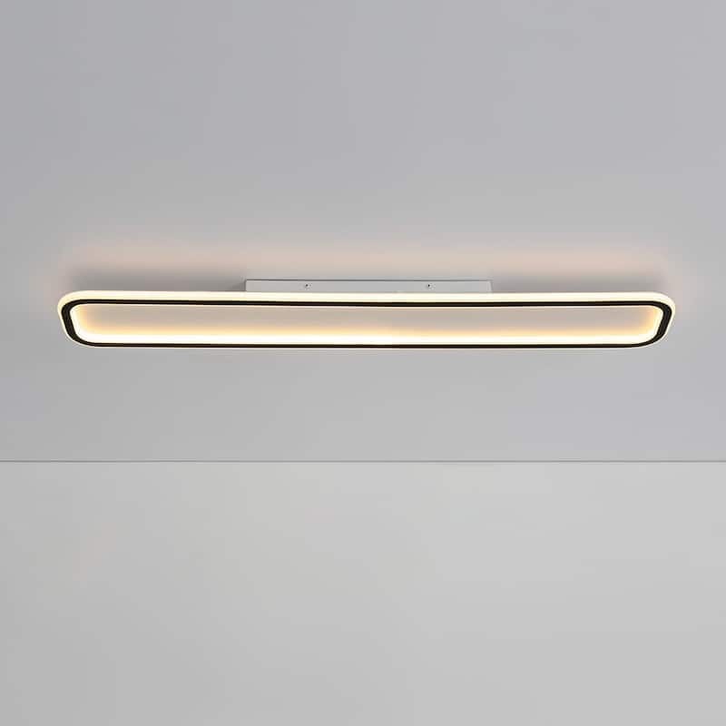 Minimalism Rectangular Dimmable LED Semi Flush Mount Ceiling Light