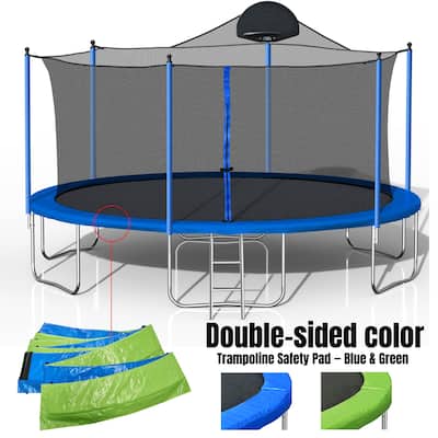 14-foot Trampoline with Basketball Hoop