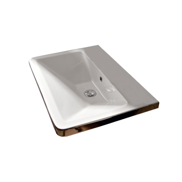Nameeks 4004 Scarabeo 27-3/4" Ceramic Wall Mounted / Vessel Bathroom Sink with 1 / 3 Holes Drilled