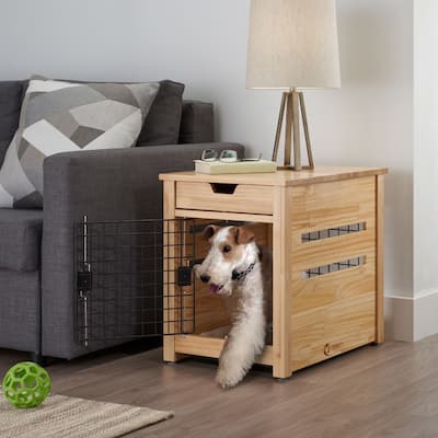 TRINITY 18" Pet Crate End Table w/ Drawer.. - N/A