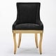 preview thumbnail 5 of 75, GDFStudio - Modern Dining Chair Set with Curved Gold-Plated Legs & Rivet Trim (Set of 2)