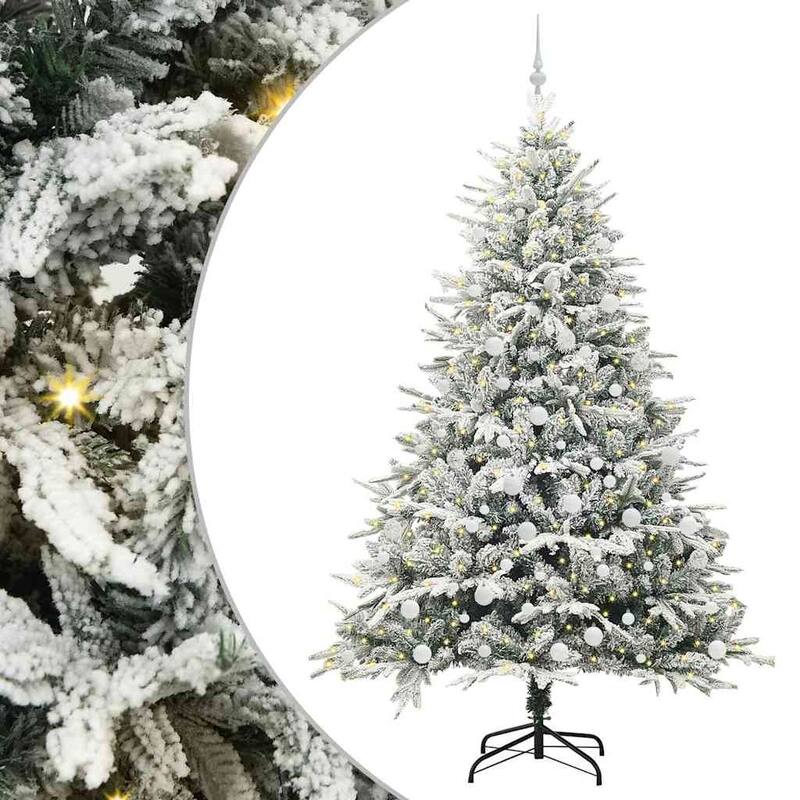vidaXL Artificial Christmas Tree Green 59.1" PVC