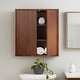 preview thumbnail 11 of 49, Teamson Home 22 in Wooden Bathroom Wall Cabinet, Wood Organizer for Bathroom, Kitchen, Laundry, Space Saving Furniture