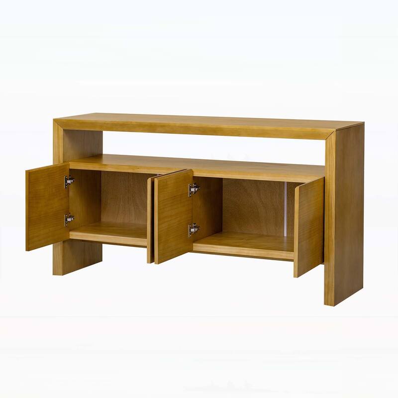 Wood Sideboard with Open Shelf,Providing Ample Storage for Diverse Living Spaces