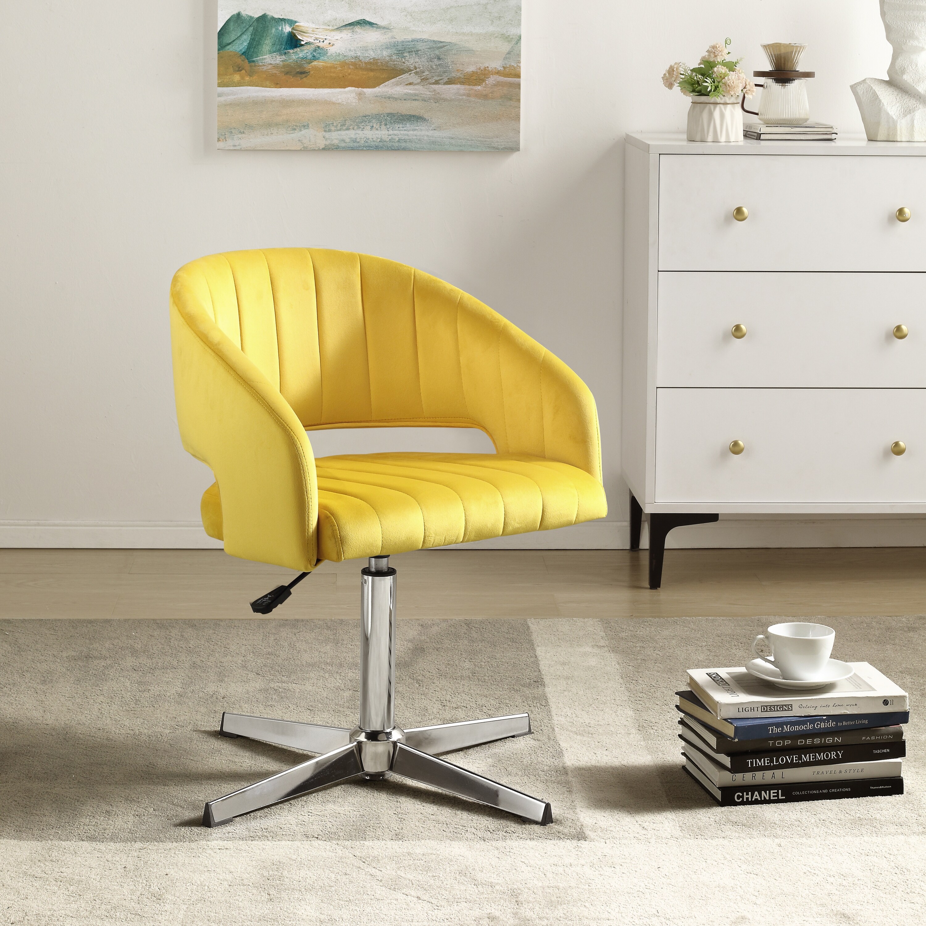 Carson carrington kallax velvet tufted round swivel accent online chair