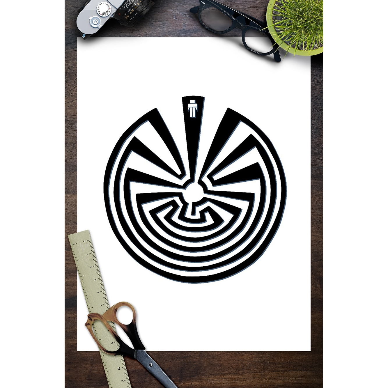 Shop Black Friday Deals On Man In The Maze Maze Design Lantern Press Artwork Art Print Multiple Sizes Available 9 X 12 Art Print Overstock 27923078