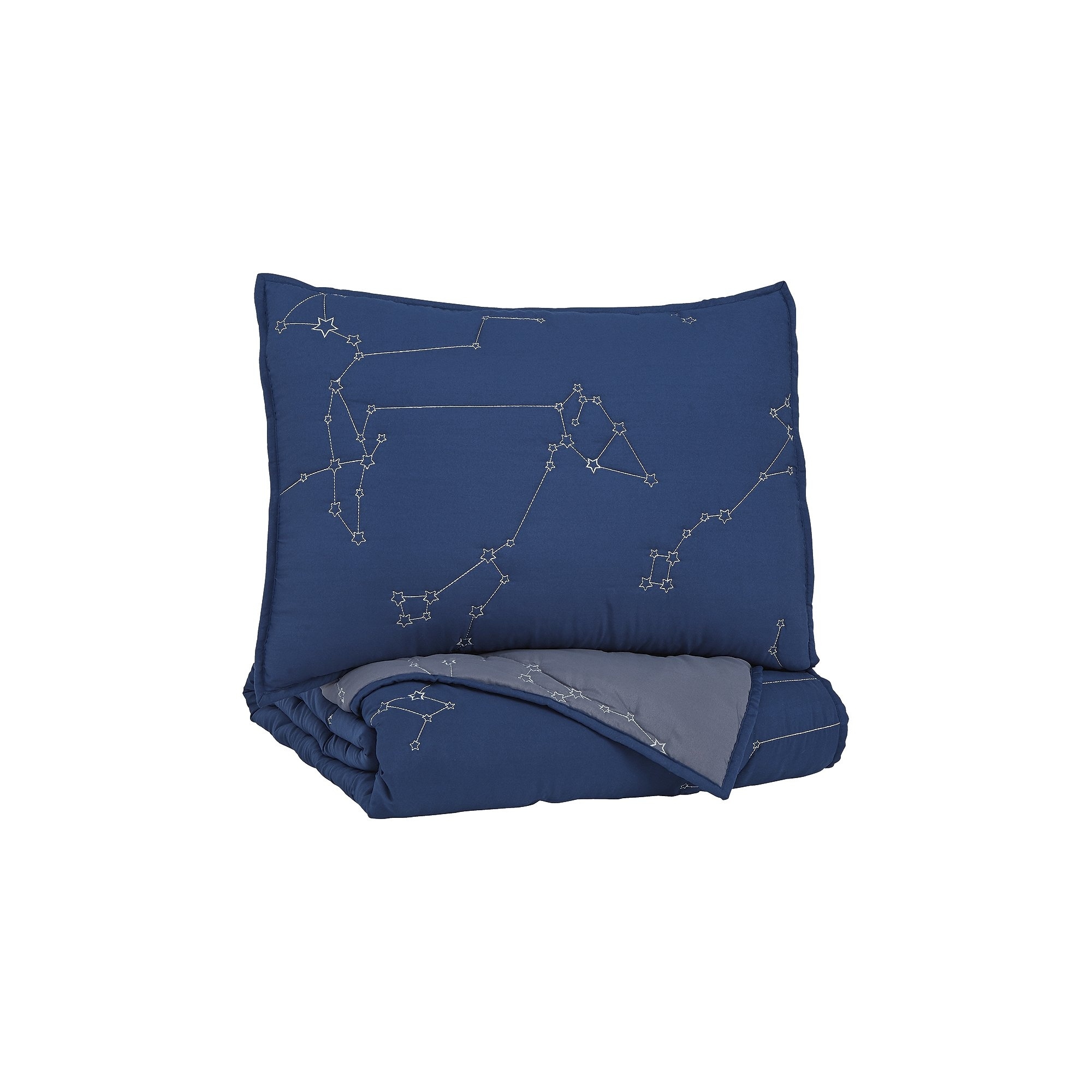 Ekin Casual Youth Navy Gray Quilt Set Overstock 32015022