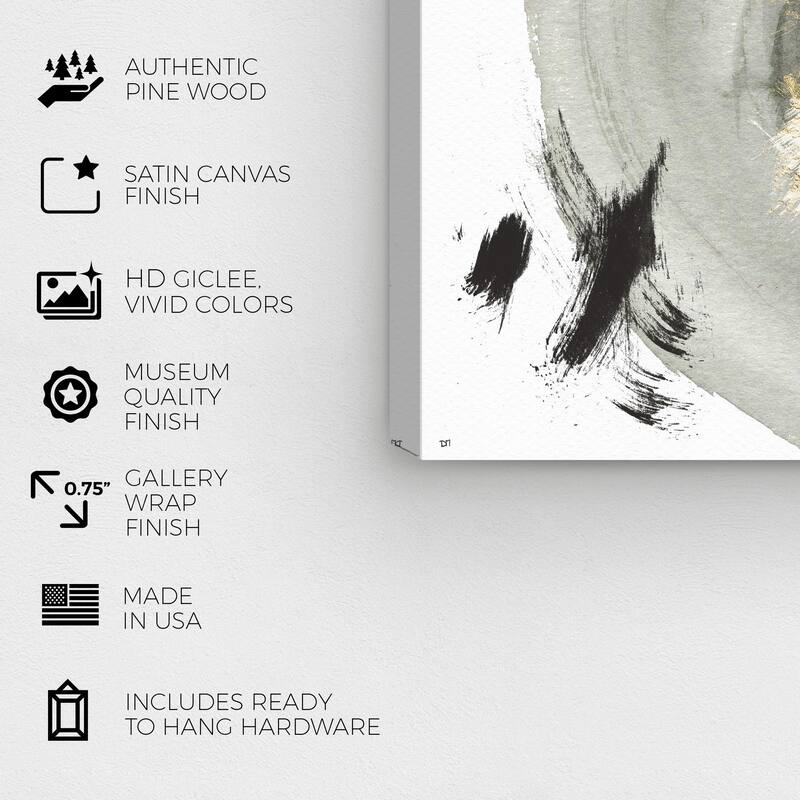 Wynwood Studio Prints Abstract Eclec Gray and Light Gray Modern & Contemporary Wall Art Canvas Print