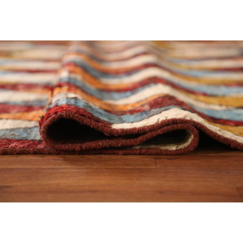 Trellis Moroccan Oriental Area Rug Hand-Knotted Tribal Wool Carpet - 6'9" x 9'5"
