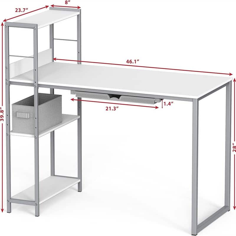 Mission Desk with Side Shelf