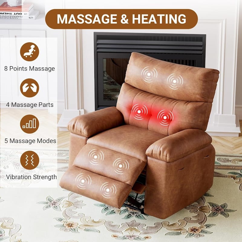 360 Swivel Rocking Chair Massage Recliner Sofa Chair for Living Room, Nursery