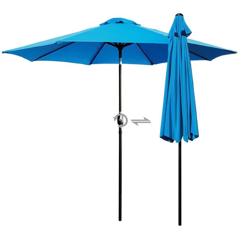 Davee Furniutre 9ft Patio Umbrella Outdoor Umbrella Patio Market Table Umbrella with Push Button Tilt and Crank for Garden