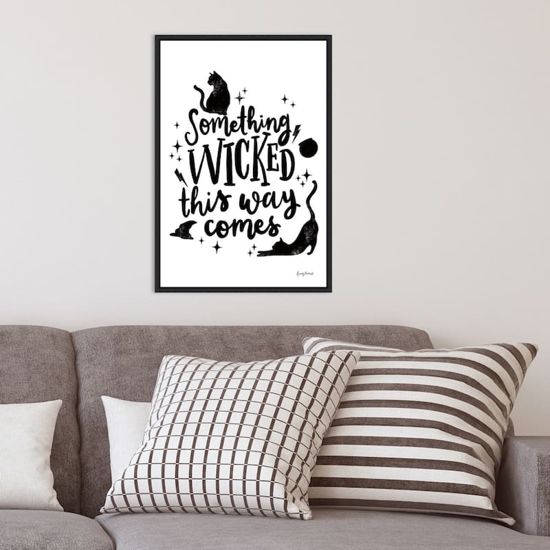 Amanti Art Sophisticated Spooky IV Cat Framed Canvas Wall Art
