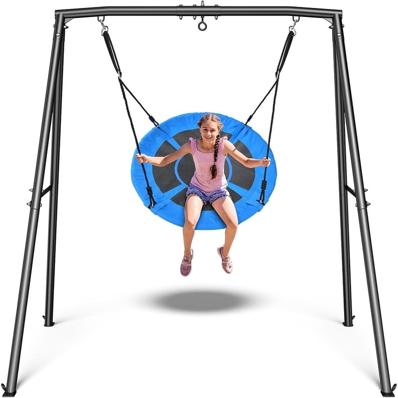 Trekassy 440lbs Swing Set with Heavy Duty Metal Stand for Backyard