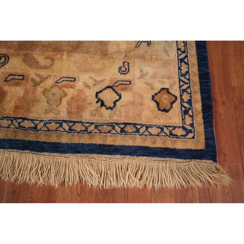 Brown Gabbeh Oriental Area Rug Handmade Wool Carpet - 7'5"x 9'2"