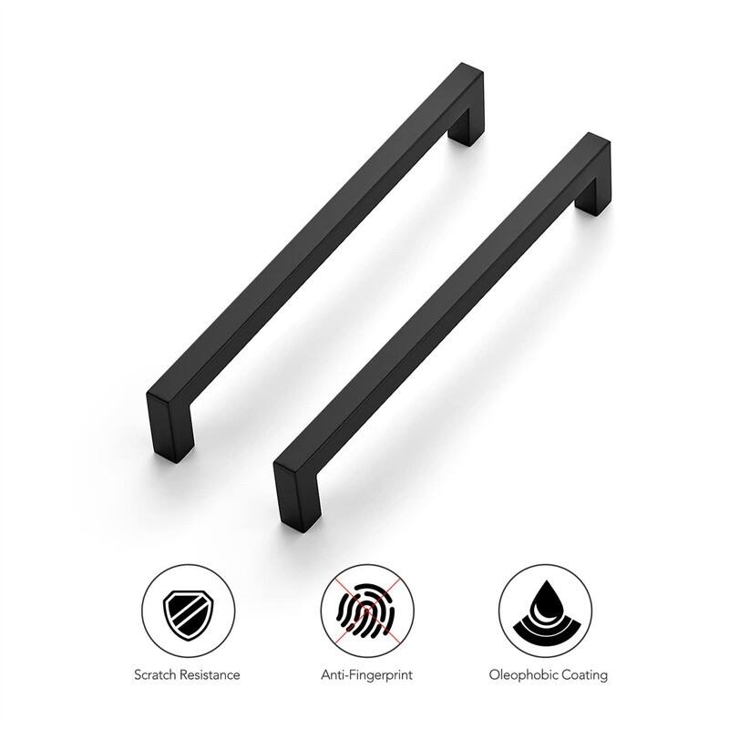 18 Pack 8 Inch Kitchen Square Cabinet Handles - 8.5"L x 0.5"W